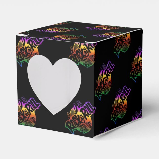 Ballotins Rock & Roll Rainbow Music Motif Ballotin de coeur (Verso)