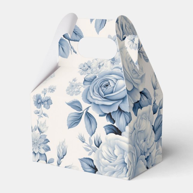 Ballotins Romantique Chic Antique Dusty Blue Roses (Verso)