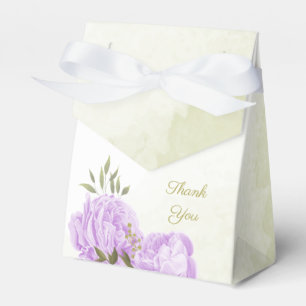 Ballotins Romantique fleurs violet vert mariage