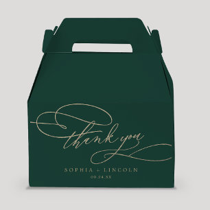 Ballotins Romantique Green Calligraphie Merci Mariage