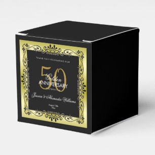 Ballotins Romantique or Décoratif encadré 50e Mariage