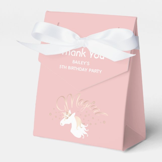 Ballotins Rose clair rose blanc magique Unicorn Merci (Verso)