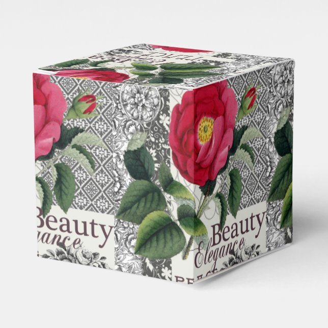Ballotins Rose Damask Joli Floral Antique (Verso)