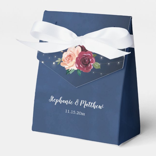 Ballotins Rose de la marine Bleu Bourgogne Mariage (Verso)