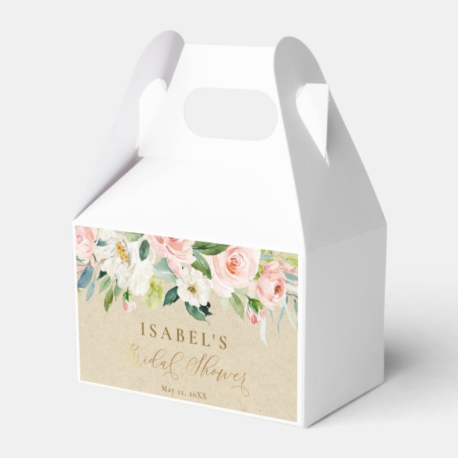 Ballotins Rose et crème Aquarelle Fête des mariées rustique (Verso)