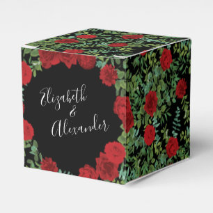 Ballotins Rose Floral Black et Red Peony Mariage