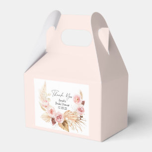 Ballotins Rose floral clair Boho Pampas herbe Mariage