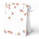 Rose Gold 50e Anniversaire Merci Confetti Blanc