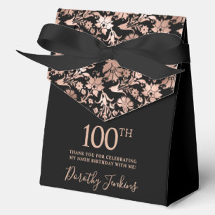 Ballotins Rose Gold Floral Merci pour votre 100ème Anniversa