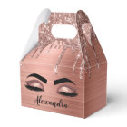 Rose Gold Glitter Sparkle Eyelashes Monogram