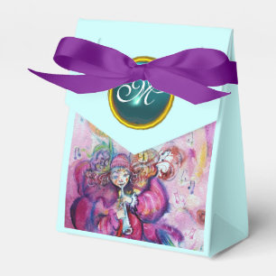 BALLOTINS ROSE MUSIQUE CLOS TURQUOISE BLEU GEM STONE MONOGRA