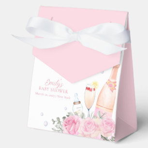 Ballotins Rose Poppin Champagne Bouteilles Baby shower