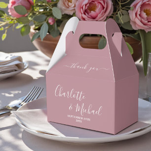 Ballotins Rose Poussiéreux Écriture Tendances Mariage Remerc