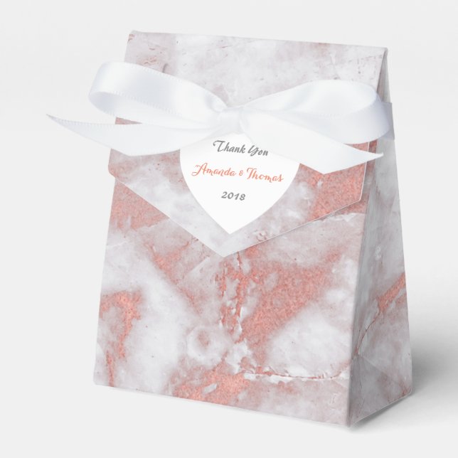 Ballotins Rose Rose Or Marbre Coeur Anniversaire Mariage Fav (Verso)