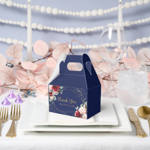 Ballotins Rose Rouge & Fleurs Aquarelle Or V2