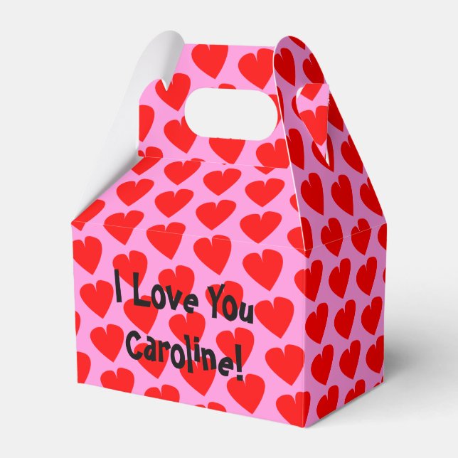 Ballotins Rose Rouge mignonne I Love You Valentines Jour Per (Verso)