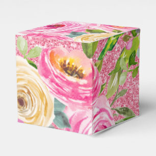 Ballotins Roses d'aquarelle en Parties scintillant rose Pers
