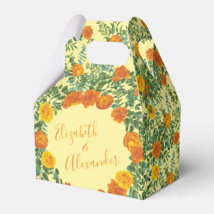 Ballotins Roses floraux de Mariage orange jaune