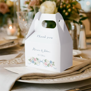 Ballotins Roses pastel rose, blanches et bleues & ruban