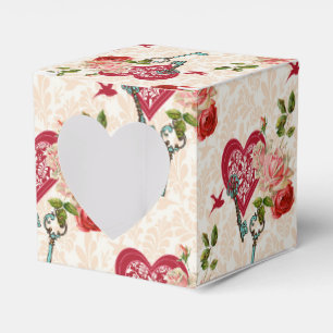 Ballotins Roses Rouges Vintage & Clé de Mon Cœur pour la Sai