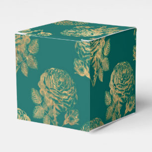 Ballotins Roses Vintage sarcelle et or