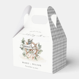 Ballotins Roue d'Ancre nautique rustique Mariage floral feui