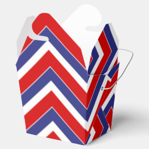 Ballotins Rouge, Blanc, Bleu Chevron 1-PARTY FAVOR BOX, reti