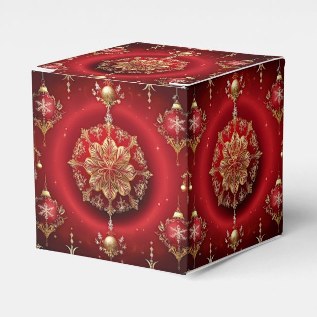Ballotins Rouge décoratif Ornements de vacances Boîte cadeau (Verso)