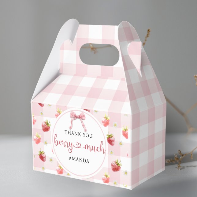 Ballotins Rouge Fraise Rose à Carreaux Merci Beaucoup (Créateur téléchargé)