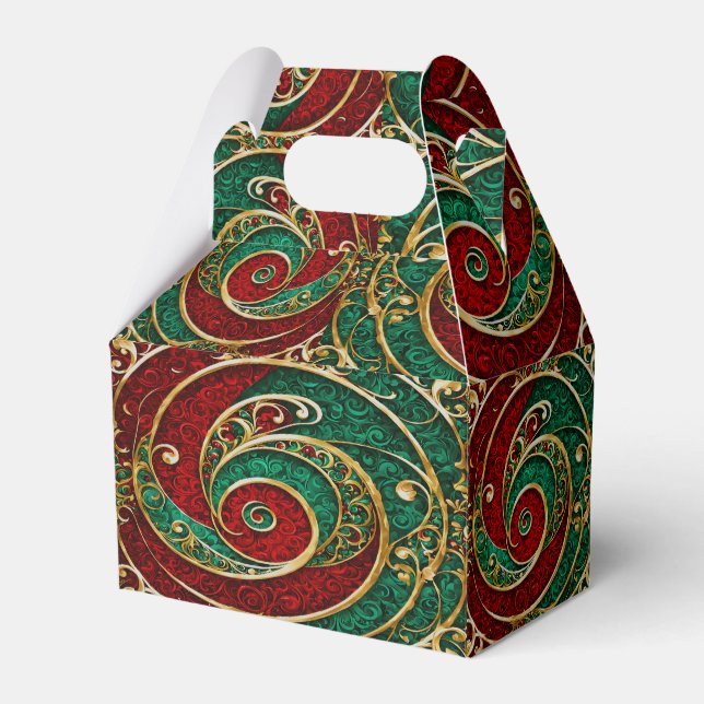 Ballotins Rouge Gold Green Noël boîte cadeau de Noël (Verso)