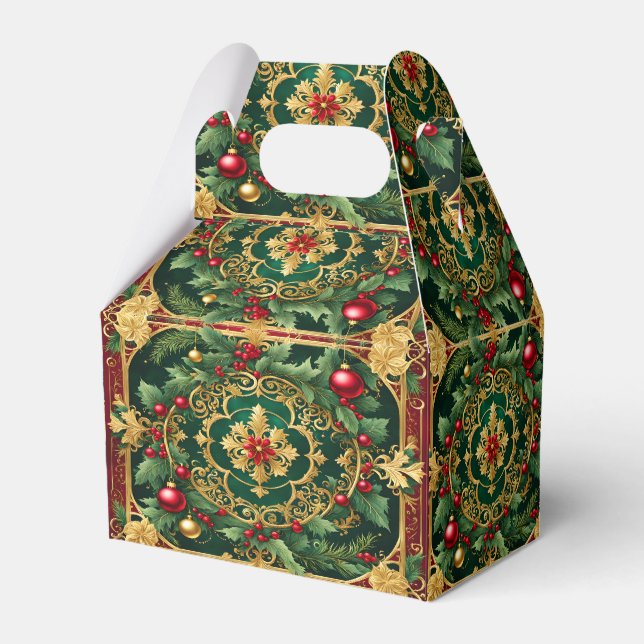 Ballotins Rouge Gold Green Noël boîte cadeau de Noël (Verso)