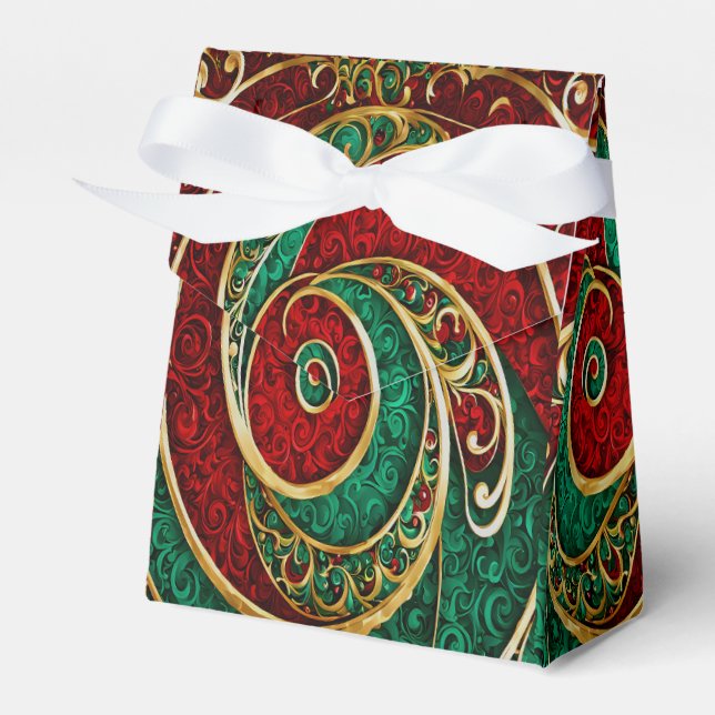Ballotins Rouge Gold Green Noël boîte cadeau de Noël (Verso)