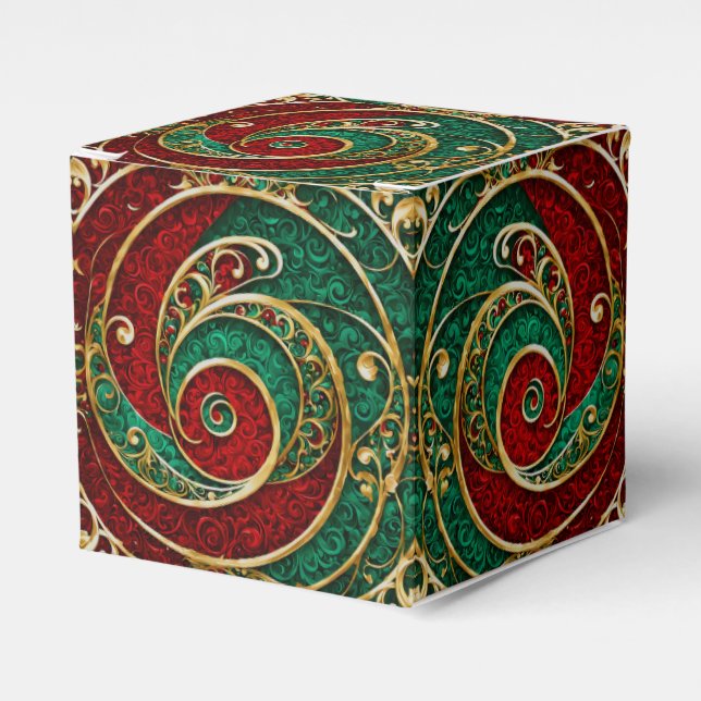 Ballotins Rouge Gold Green Noël boîte cadeau de Noël (Verso)