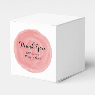 Ballotins Rouge Rond Aquarelle Mariage Faveur Boîtes