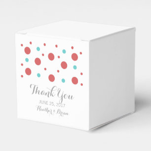 Ballotins Rouge Turquoise Confetti Mariage Favor Boxes