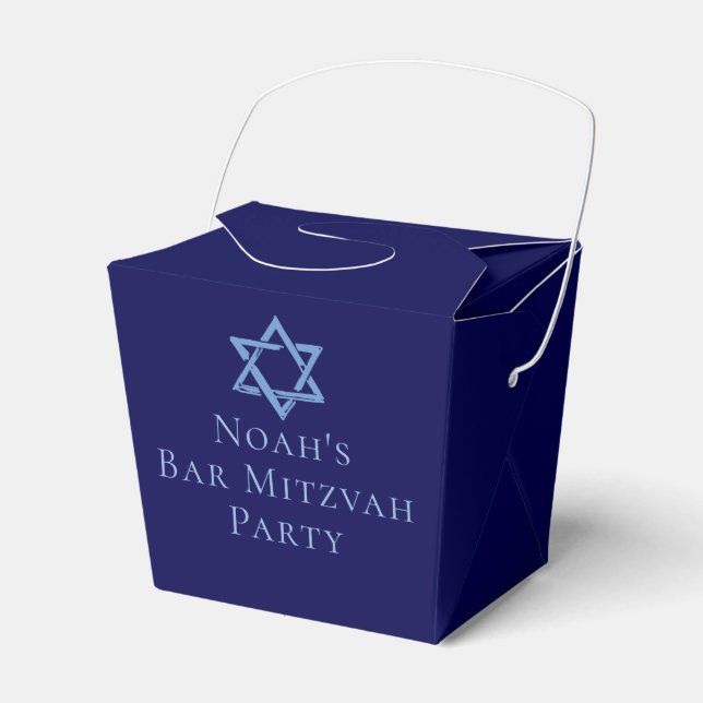 Ballotins Royal Blue Bar Mitzvah Party Star de David (Verso)