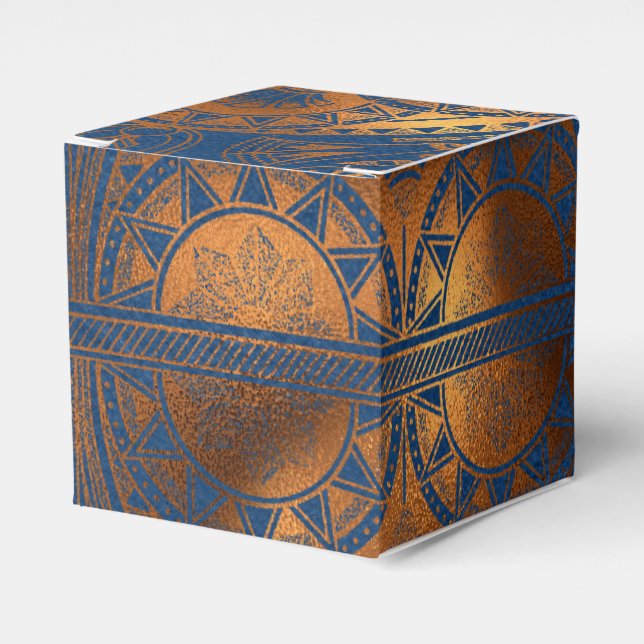 Ballotins Royal Blue et cuivre Gold Foil Parti égyptien (Verso)