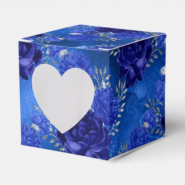 Ballotins Royal Blue et Silver Floral (Verso)