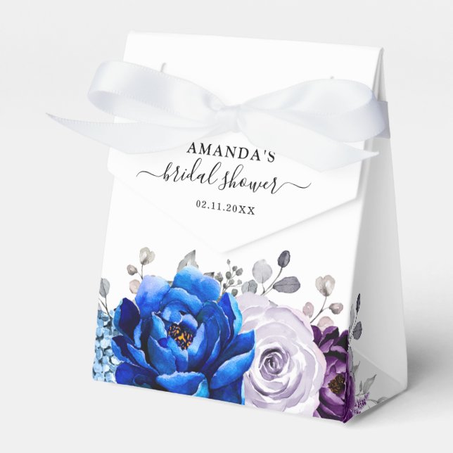 Ballotins Royal Blue Purple Navy Lilac Blooms Fête des marié (Verso)