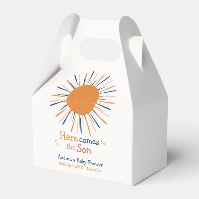 Ballotins Rtro Coloré Voici Le Baby shower Fils (Verso)