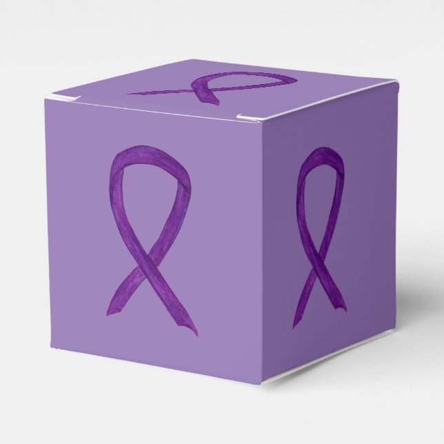 Ballotins Ruban de sensibilisation à la violette personnalis (Verso)