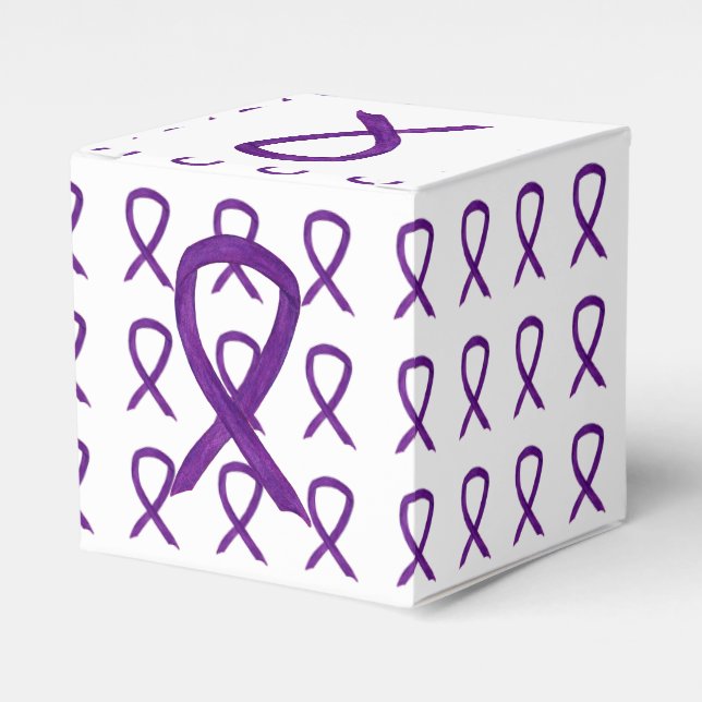 Ballotins Ruban de sensibilisation à la violette personnalis (Verso)