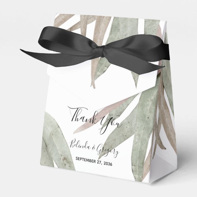 Ballotins Russe Mariage feuille Eucalyptus (Verso)