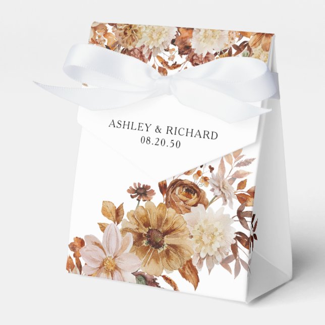 Ballotins Rustic Fall quitte mariage Favor Box (Verso)