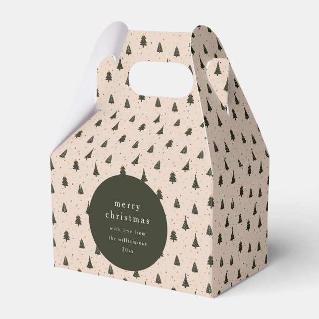 Ballotins Rustic Forest Green Noël Trees cadeau de (Verso)