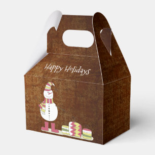 Ballotins Rustic Snowman Cadeaux Ballotin de Noël