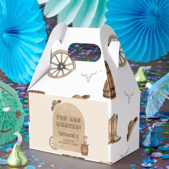 Ballotins Rustic western cowboy you are wanted birthday  (Fête)
