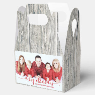 Ballotins Rustic Wood Joyeux Noël Photo Ballotin Gable