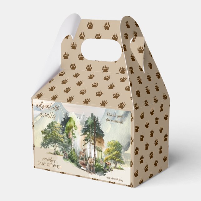 Ballotins Rustic Woodland Adventure Attend Boy Baby shower (Verso)