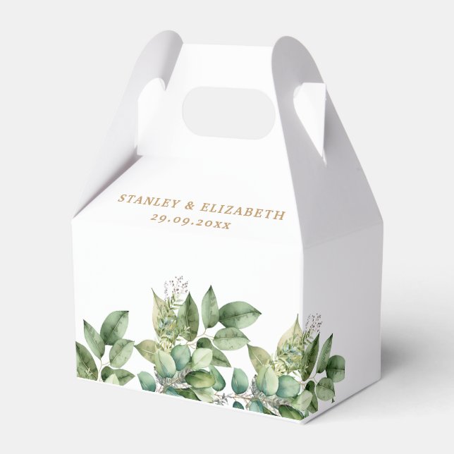 Ballotins Rustique Botanique Vert & Or Mariage Foliage (Verso)